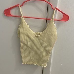 Free people Yellow stretchy seamless crop